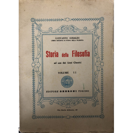 Storia della Filosofia. Volume II