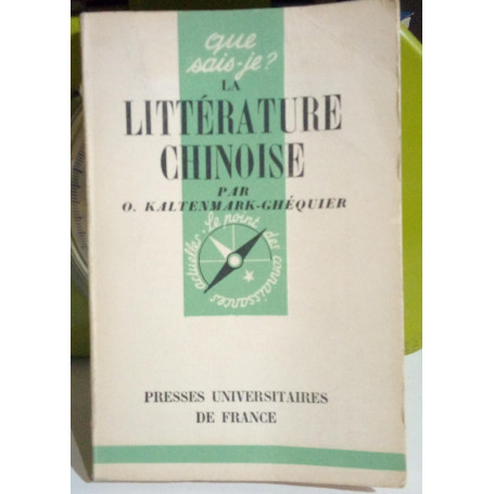 La littérature chinoise.