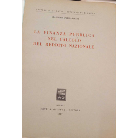 La finanza pubblica nel calcolo del reddito nazionale