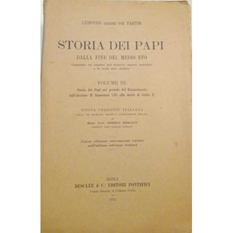 Storia dei papi dalla fine del medioevo (volume III)