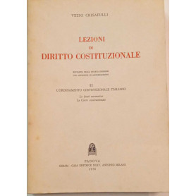 Lezioni di diritto costituzionale (vol.II l'ordinamento costituzionale italiano)