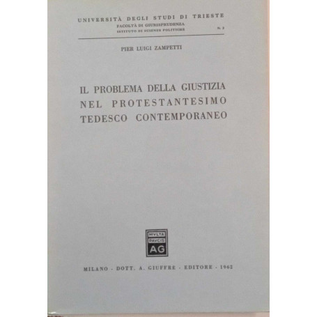 Il problema della giustizia nel protestantesimo tedesco contemporaneo