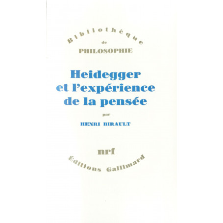 Heidegger et l'expérience de la pensée