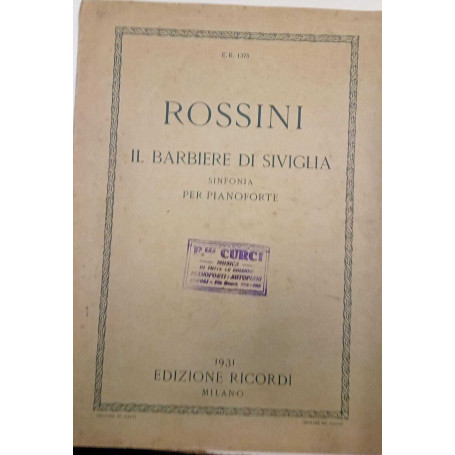 Il barbiere di Siviglia sinfonia per pianoforte