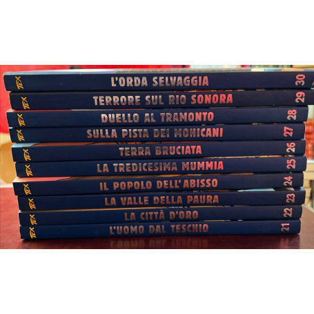 Lotto 10 numeri "Tex - Collezione storica a colori" (da n° 21 a 30).
