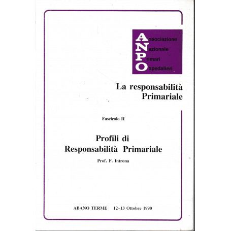 La responsabilità Primariale fasc. II.