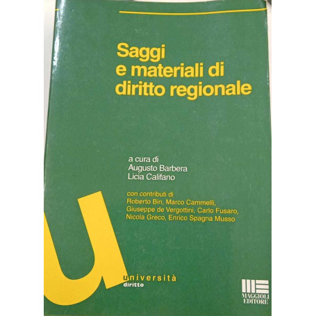 Saggi e materiali di diritto regionale