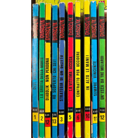 Lotto 10 fumetti Diabolik anni XX (1-2-12-13) XXI (3-5-6-10-11-12).