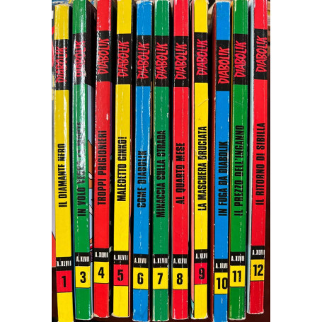 Lotto 11 fumetti Diabolik anno XLVII (da n° 1 a 12 escluso n° 2).