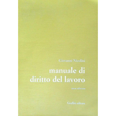 Manuale di diritto del lavoro