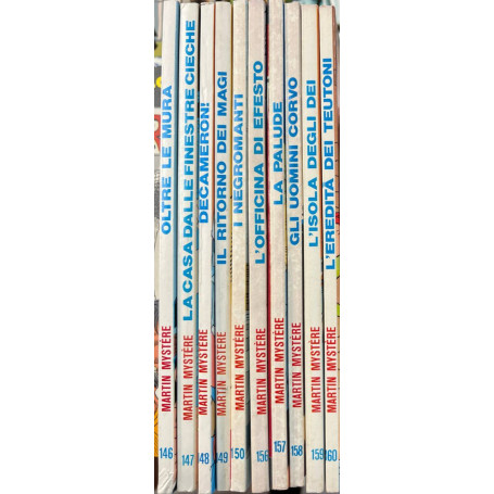 Lotto 10 fumetti Martin Mystere ( da n° 146 a 150 e da n° 156 a 160).
