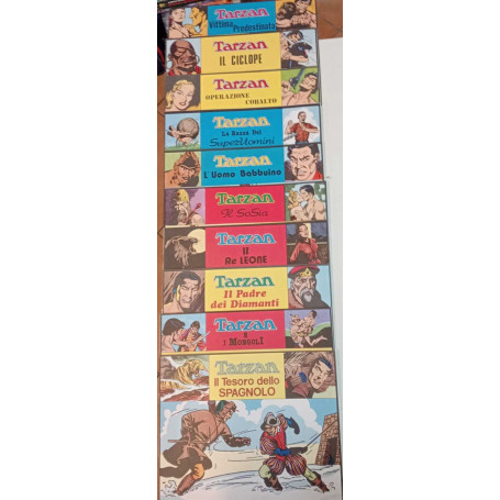 Tarzan. Lotto di n. 10 albi delle striscie giornaliere dal n. 5149 al n. 5754.