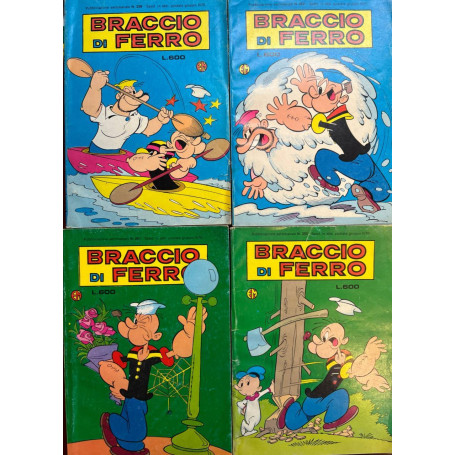 Lotto 4 fumetti Braccio di Ferro (n° 251-252-255-256).
