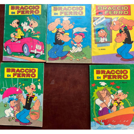 Lotto 5 fumetti Braccio di Ferro (n° 236-238-239-243-247).