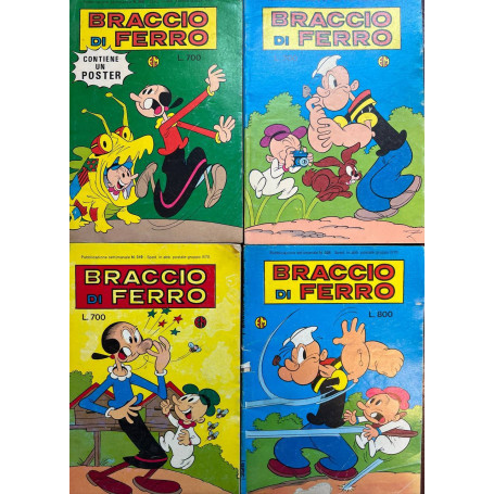 Lotto 4 fumetti Braccio di Ferro (n° 308-317-319-325).