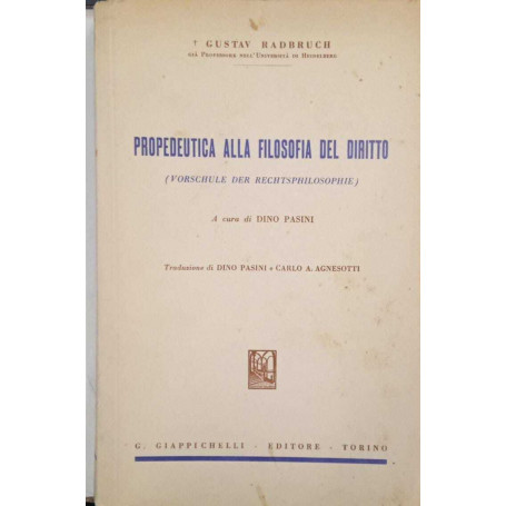 Propedeutica alla filosofia del diritto