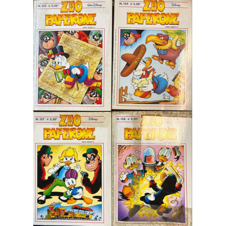 Lotto 4 fumetti Zio Paperone (n° 153-154-157-158).
