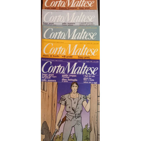 Corto Maltese dal n. 1 al n. 5.