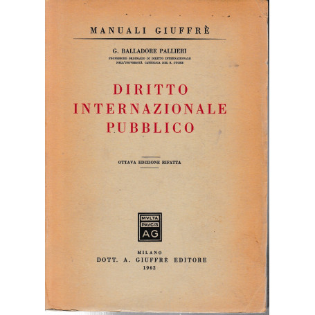 Diritto internazionale pubblico.
