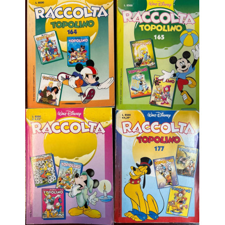 Lotto 4 volumi Raccolta Topolino (n° 164-165-166-177).