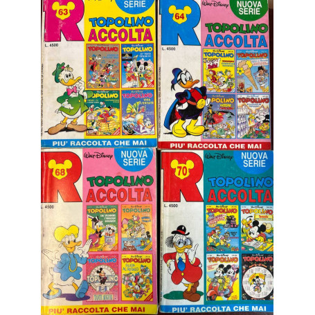 Lotto 4 volumi Raccolta Topolino (n° 63-64-68-70).