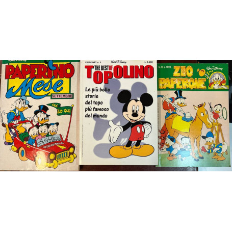 Lotto 3 fumetti vari Disney (titoli e numeri in descrizione).