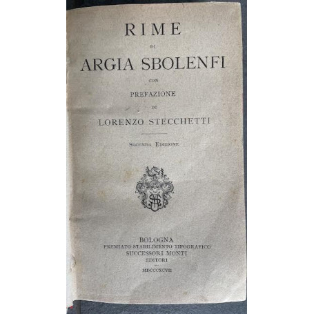 Rime di Argia Sbolenfi