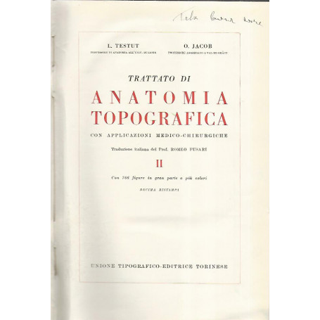 Trattato di anatomia topografica. Volume II