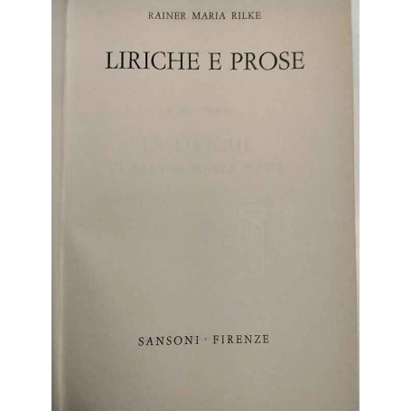 Liriche e prose