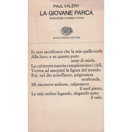 La giovane Parca. Testo francese a fronte.
