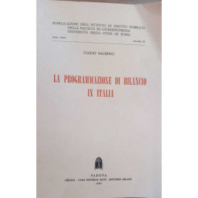 La programmazione di bilancio in Italia