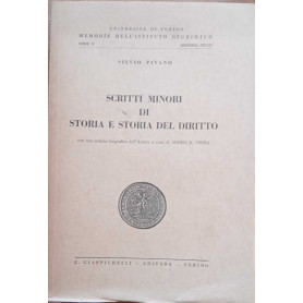 Scritti minori di storia e storia del diritto