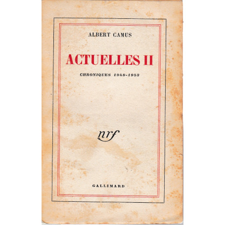 Actuelles II. Chroniques 1948-1953