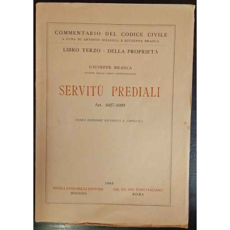 Servitù prediali Art. 1027-1099