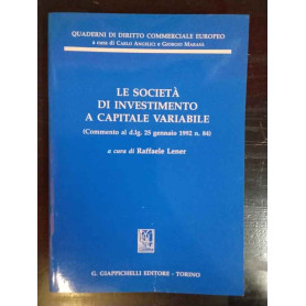 Le società di investimento a capitale variabile (commento al DL n. 84 del 25 gennaio 1992)