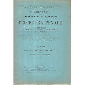 Commentario del nuovo codice di procedura penale. Volume sui lavori preparatori fondamentali. Puntata IX