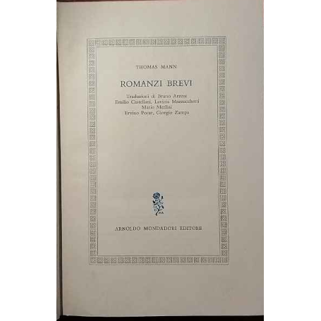 Romanzi brevi.