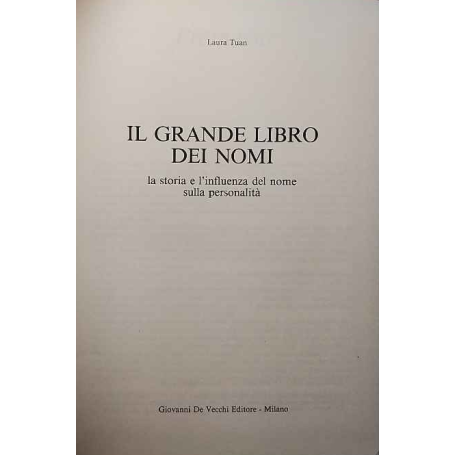 Il grande libro dei nomi.