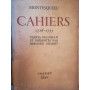 Cahiers. 1716-1755.