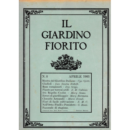 Il giardino fiorito n.3  Aprile 1931