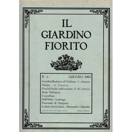 Il giardino fiorito n. 5 Giugno 1931