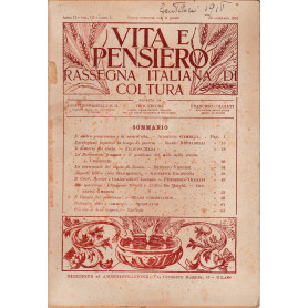 Vita e pensiero. Rassegna italiana di coltura - anno II - terzi volumi - 9 fascicoli 1916