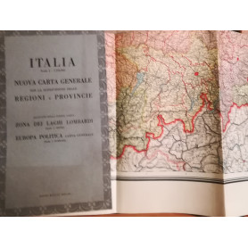 Italia. Scala 1:1.250.000. Nuova carta generale. Aggiunta: zona laghi lombardi.