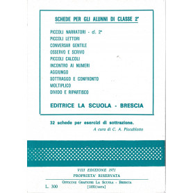 Sottraggo e confronto classe 2^. 32 schede per esercizi di sottrazioneLibrisaggi