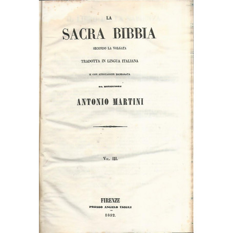 La sacra Bibbia. 4 volumi