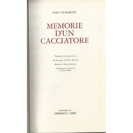 Memorie d'un cacciatore