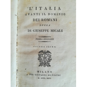 L'Italia avanti il dominio dei romani. I.