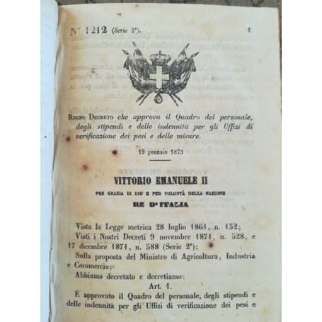 Raccolta Regi Decreti 1873