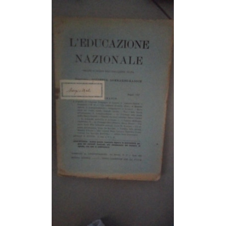 l educazione nazionale