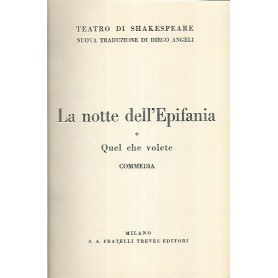 La notte dell'epifania o quel che volete. Commedia